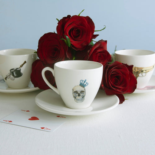 Personalised and customised hand made tea cup & saucer - made to order