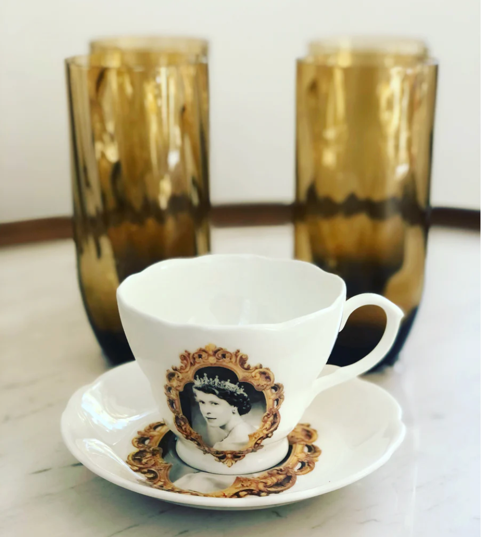 Queen Elizabeth II Platinum Jubilee Tea Cup and Saucer made in fine bone china